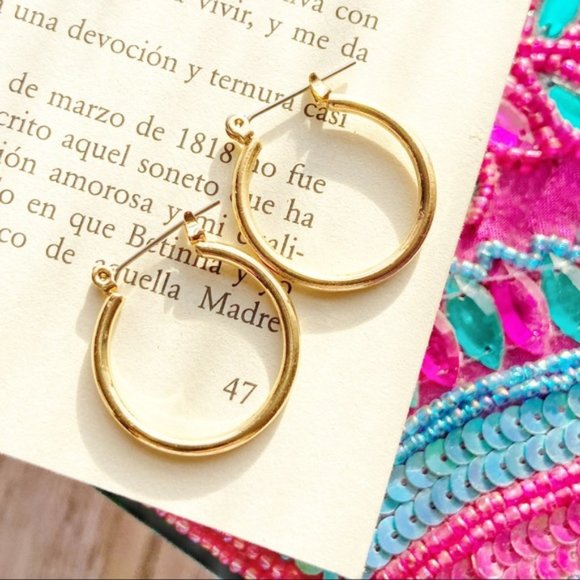 Alquimia Jewelry - SMALL GOLD SKINNY HOOPS